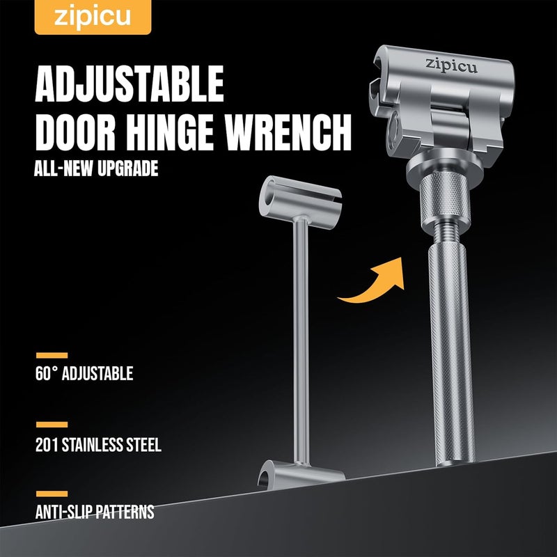 ZIPICU New-GEN Door Hinge Adjustment Tool – Professional Hinge Adjustment Tool | Universal Fit for Interior & Exterior Doors | Fix Sagging Doors in Seconds – Stainless Steel Construction - Image 4